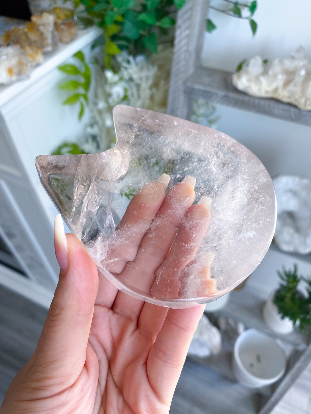 Smokey Quartz Cat Dish / Bowl