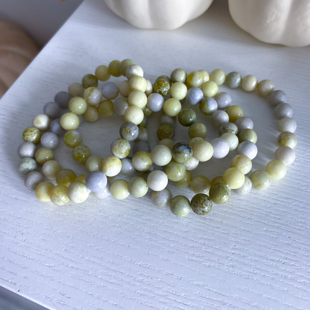 Fancy Yellow Jade 8mm Bracelet