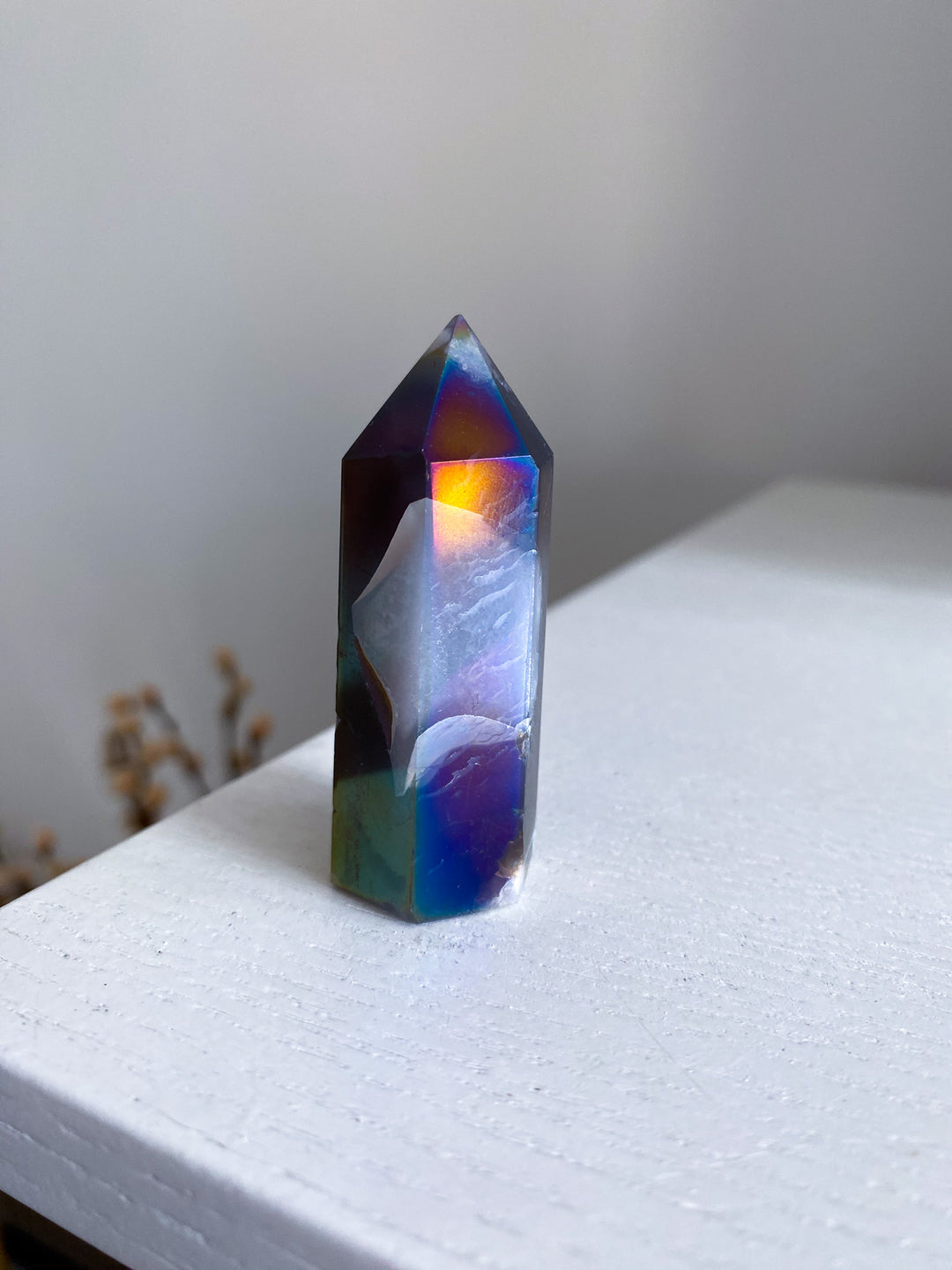 Dark Aura Agate Tower - Imperfect