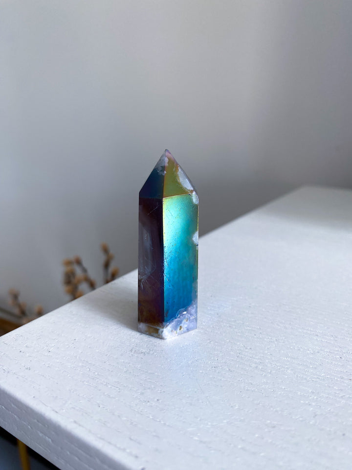 Dark Aura Agate Tower - Imperfect