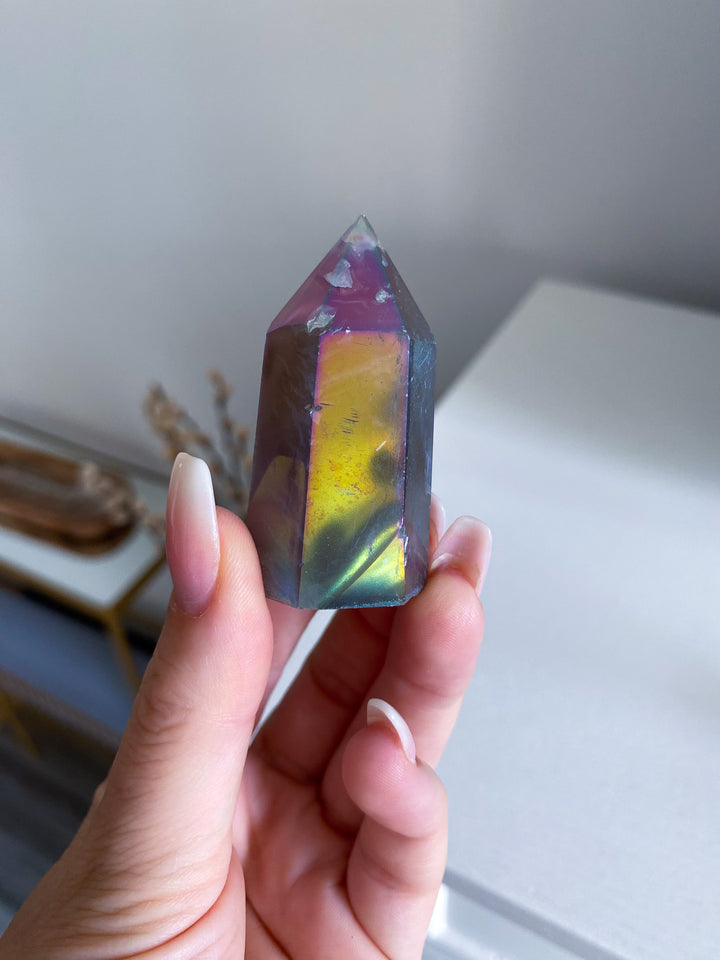 Dark Aura Agate Tower - Imperfect