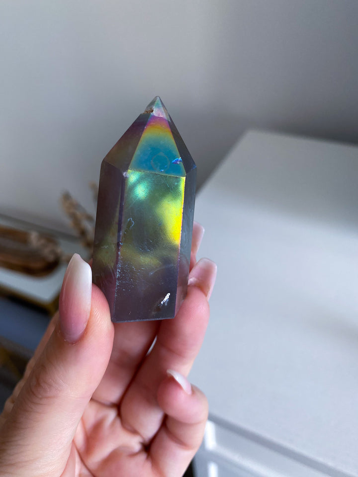 Dark Aura Agate Tower - Imperfect