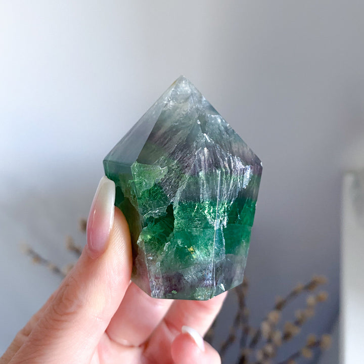 Rainbow Fluorite Polished Point #20