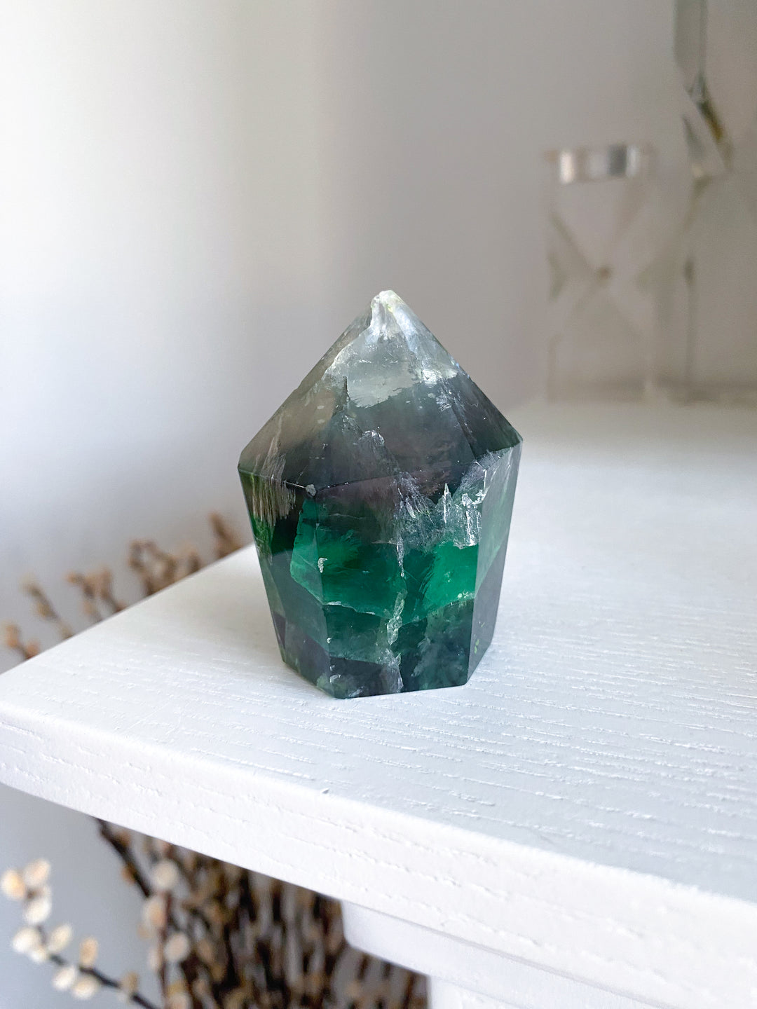 Rainbow Fluorite Polished Point #20