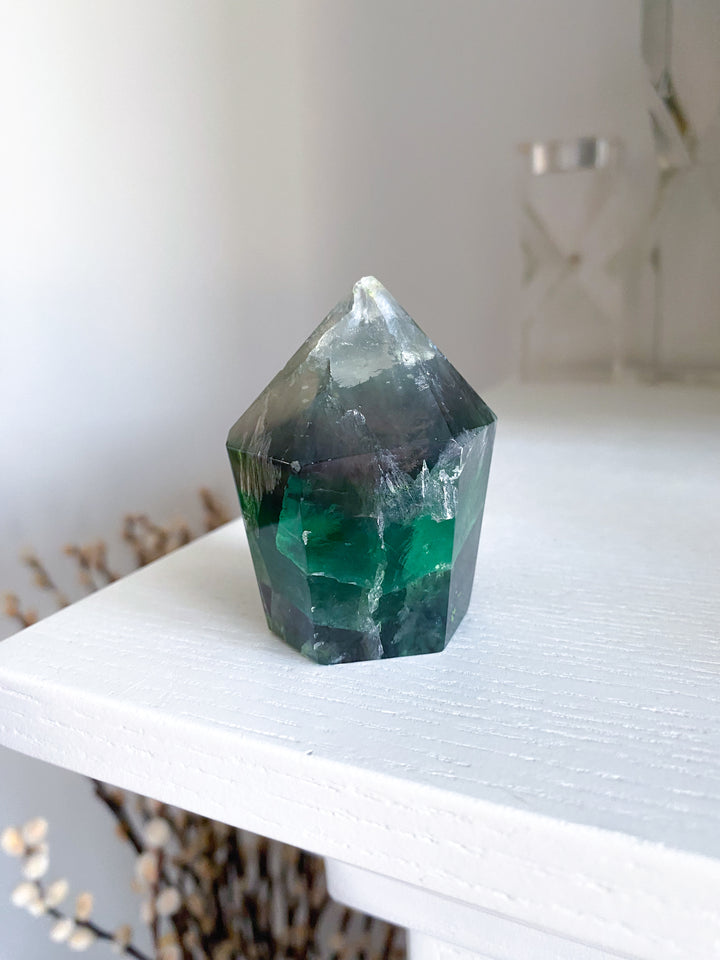 Rainbow Fluorite Polished Point #20