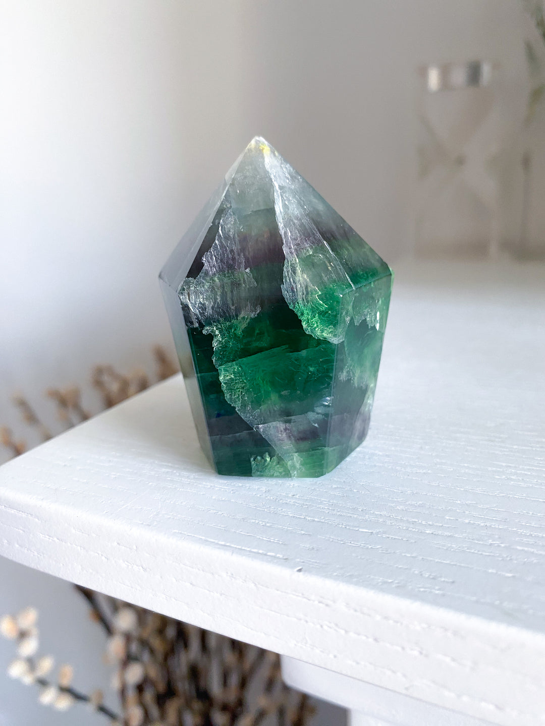 Rainbow Fluorite Polished Point #20