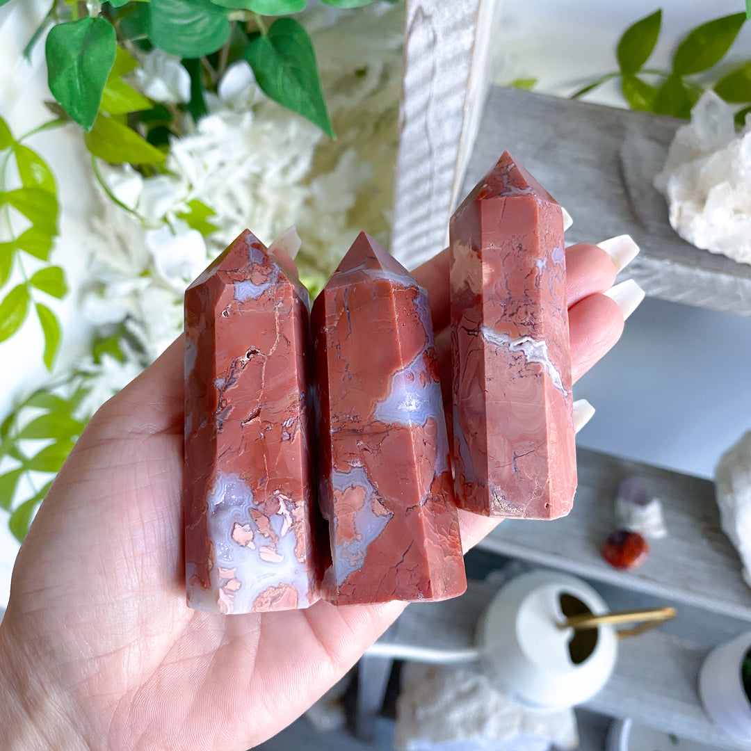 Cotton Candy Agate Towers 3" - You Choose