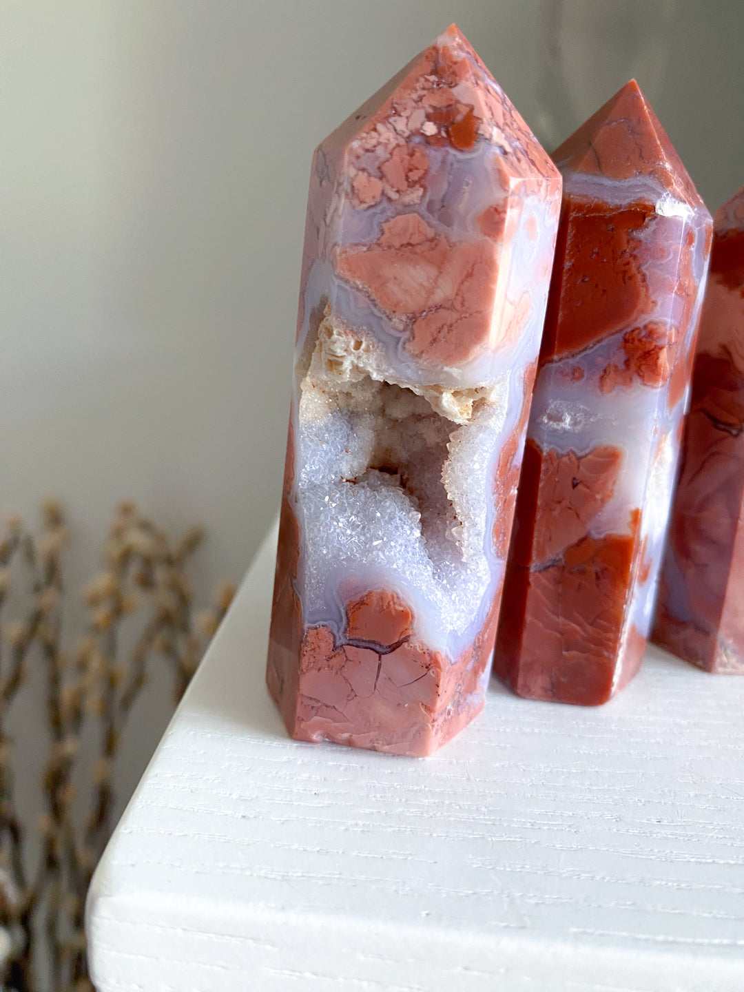 Cotton Candy Agate Towers 3" - You Choose