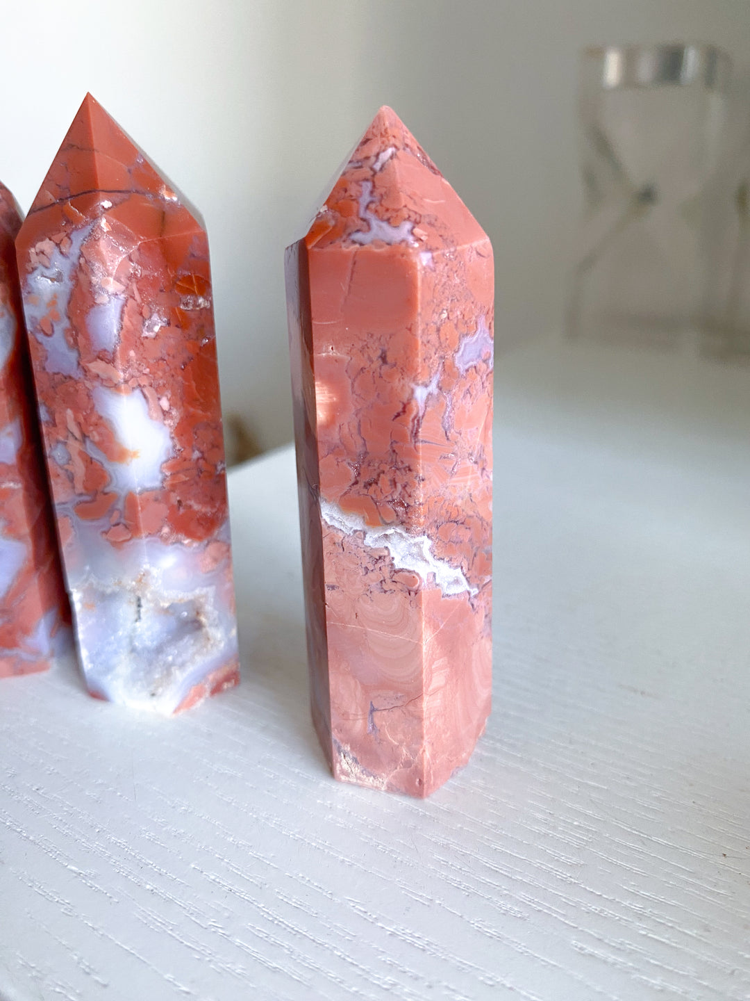 Cotton Candy Agate Towers 3" - You Choose