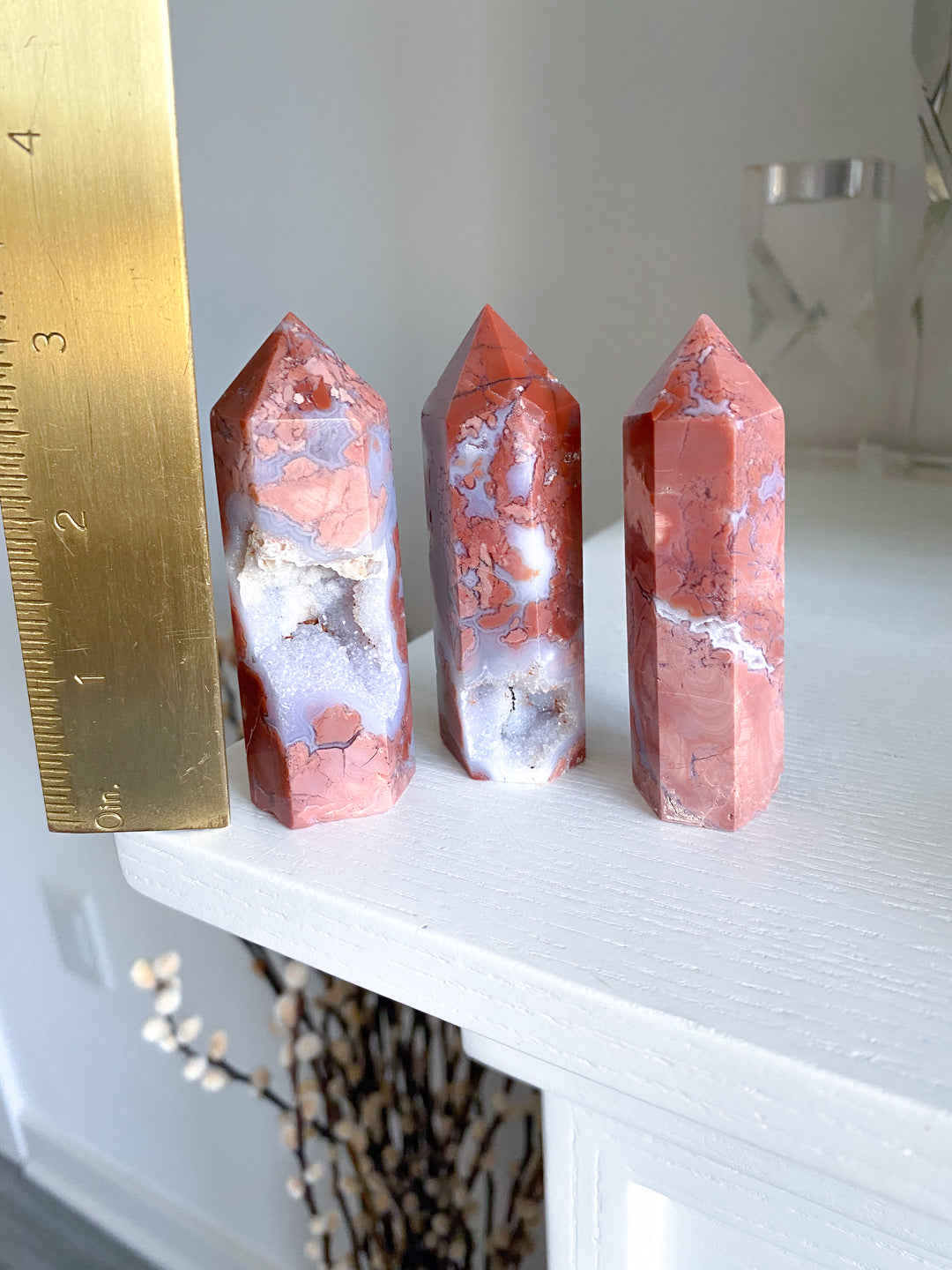 Cotton Candy Agate Towers 3" - You Choose