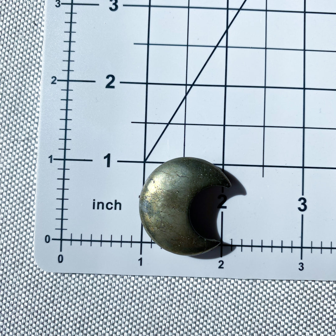 Pyrite Mini Moon Carving