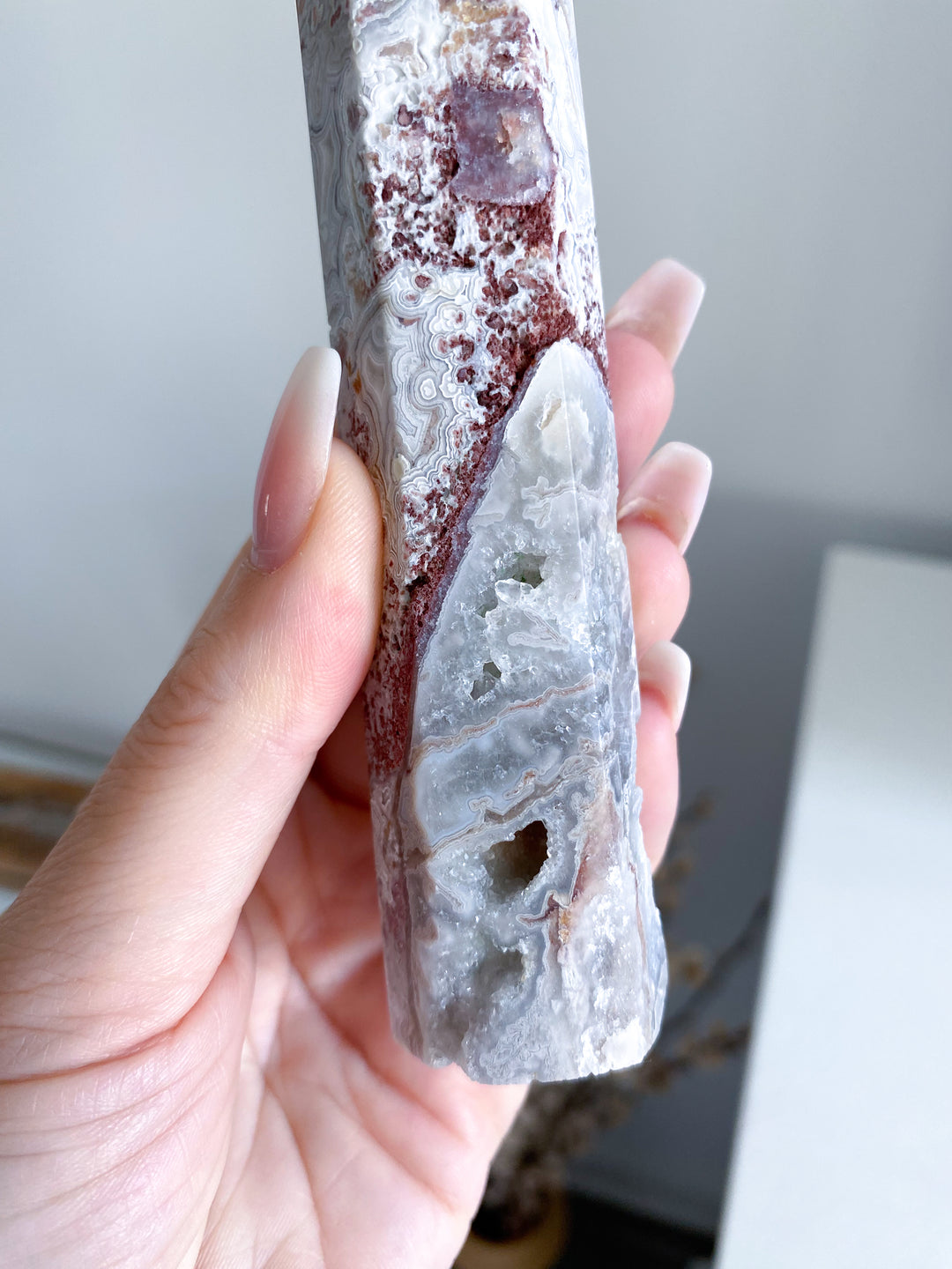 Crazy Lace Agate Tower 6" 