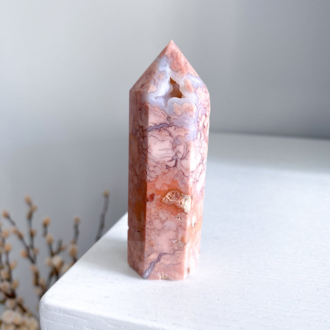 Cotton Candy Agate Tower 