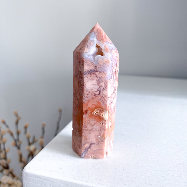Cotton Candy Agate Tower 