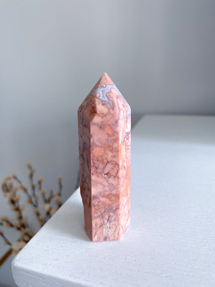 Cotton Candy Agate Tower 