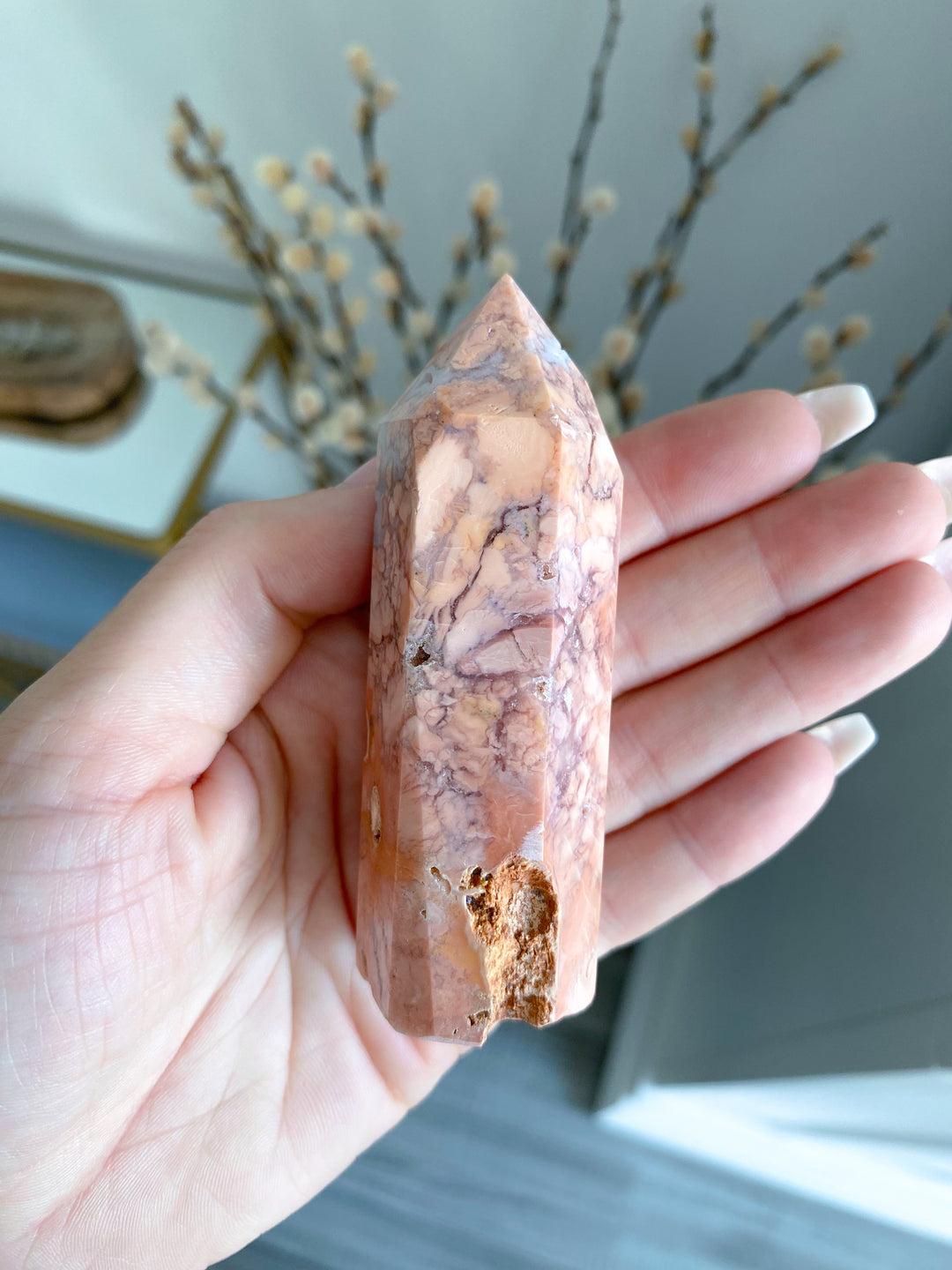 Cotton Candy Agate Tower 