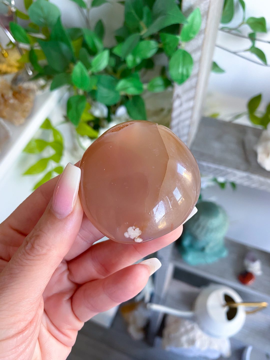 Flower Agate Palm Stone #7 - Get Exact Item