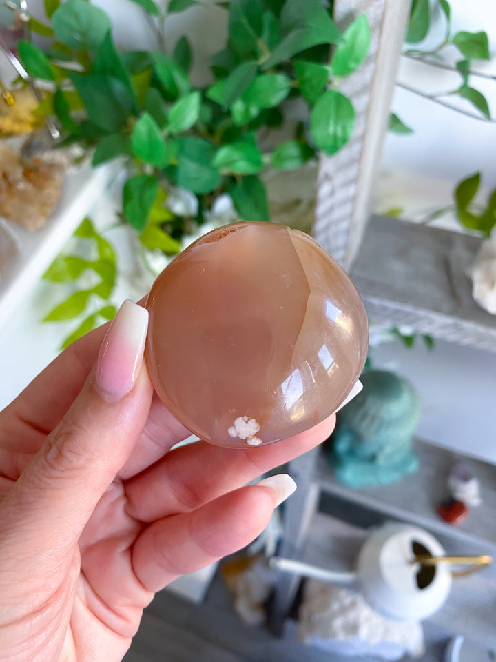 Flower Agate Palm Stone #7 - Get Exact Item