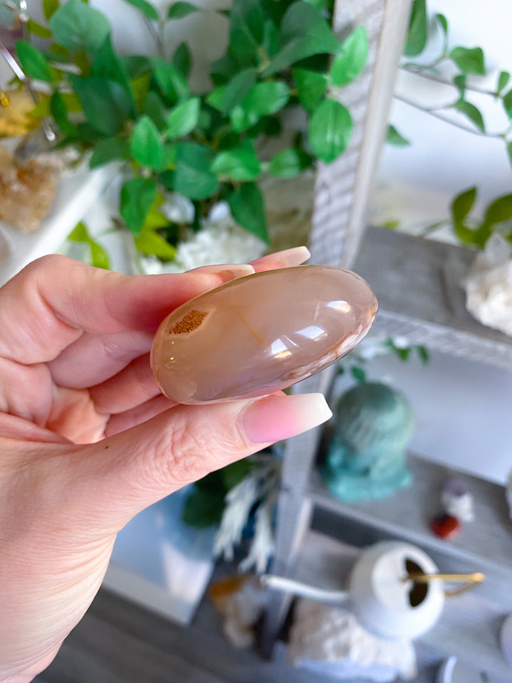 Flower Agate Palm Stone #7 - Get Exact Item