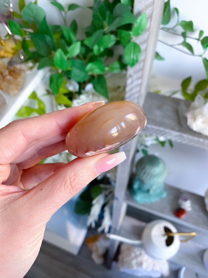 Flower Agate Palm Stone #7 - Get Exact Item