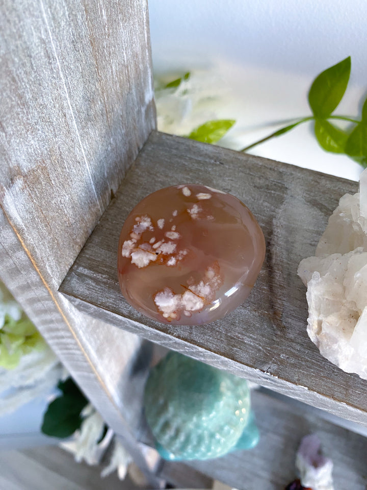 Flower Agate Palm Stone #7 - Get Exact Item
