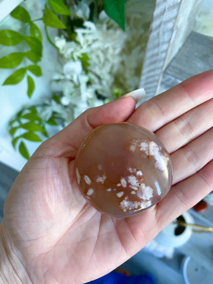 Flower Agate Palm Stone #7 - Get Exact Item