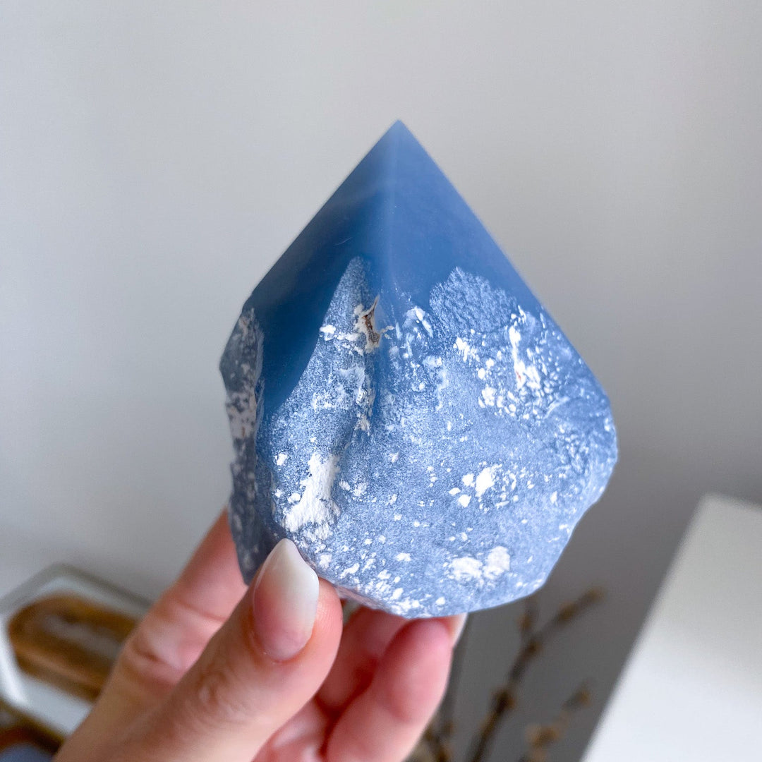 Large Angelite Top Polish 