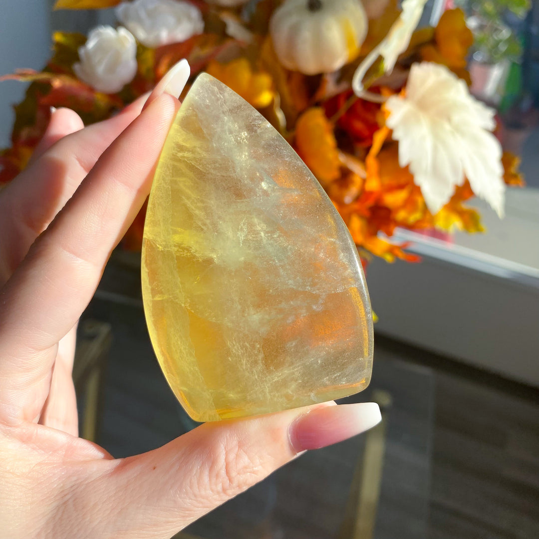 Yellow Fluorite Flame - Choose Your Piece