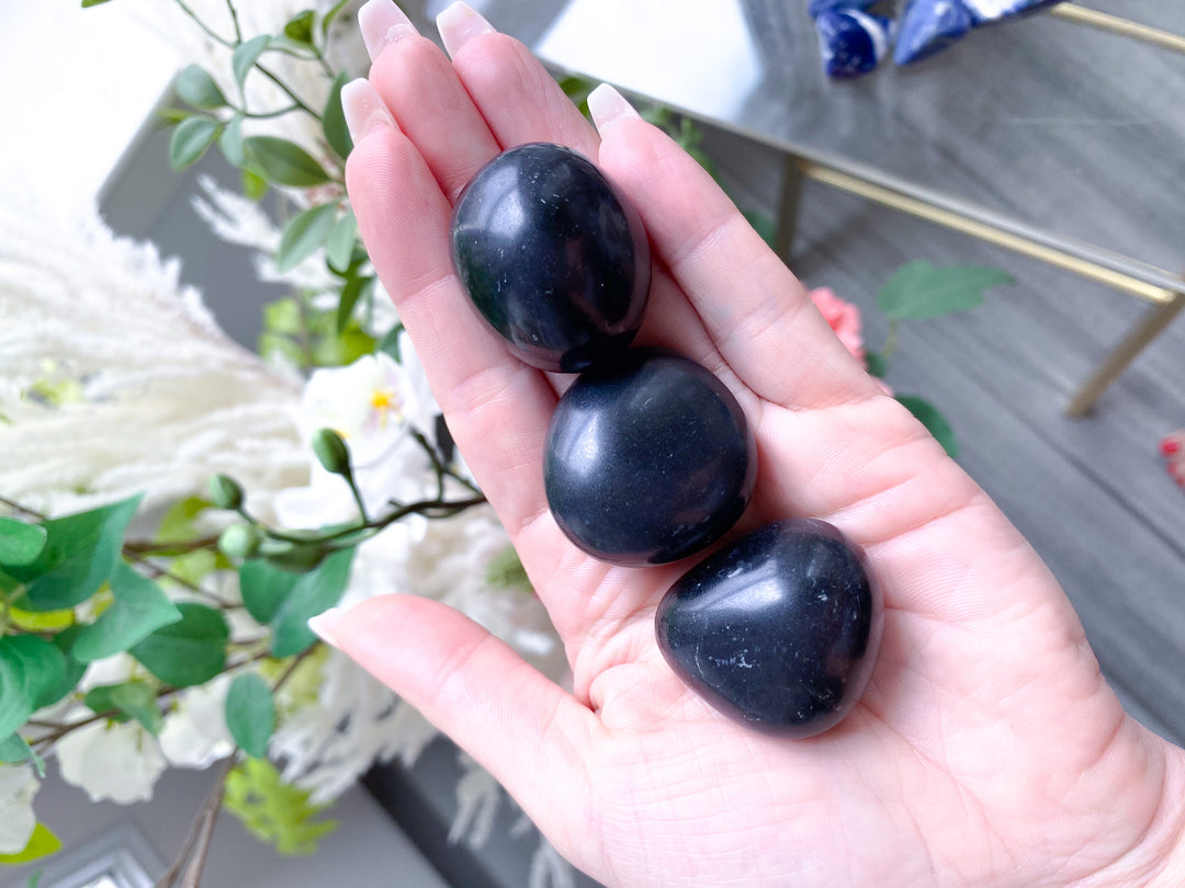 Black Tourmaline Tumble or Pebble