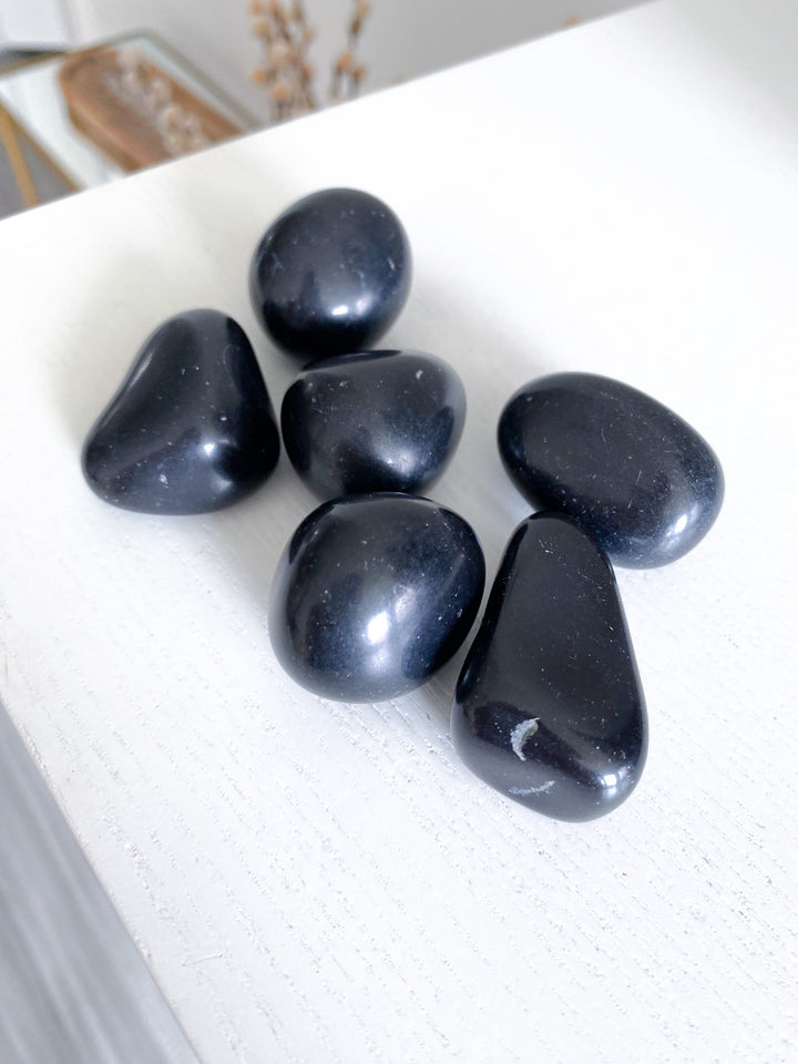Black Tourmaline Tumble or Pebble
