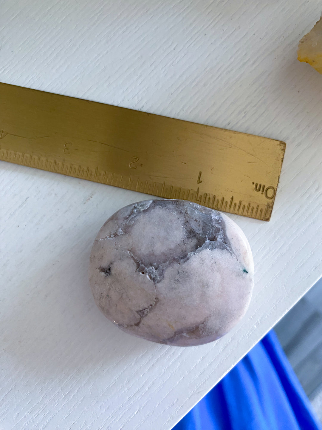 Chunky Pale Pink Amethyst w/ Quartz Palm Stone