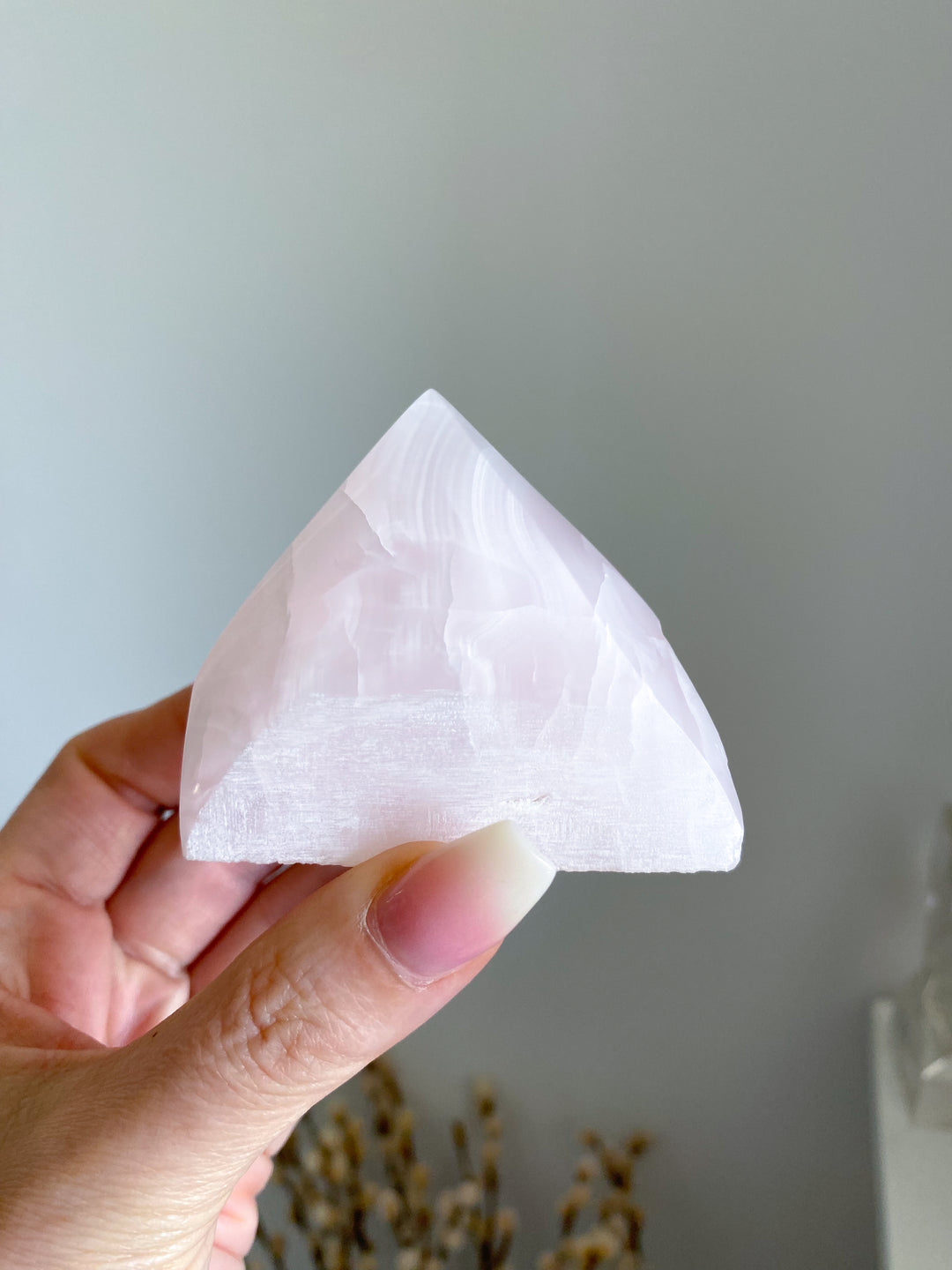 Pink Calcite Top Polish Point #1