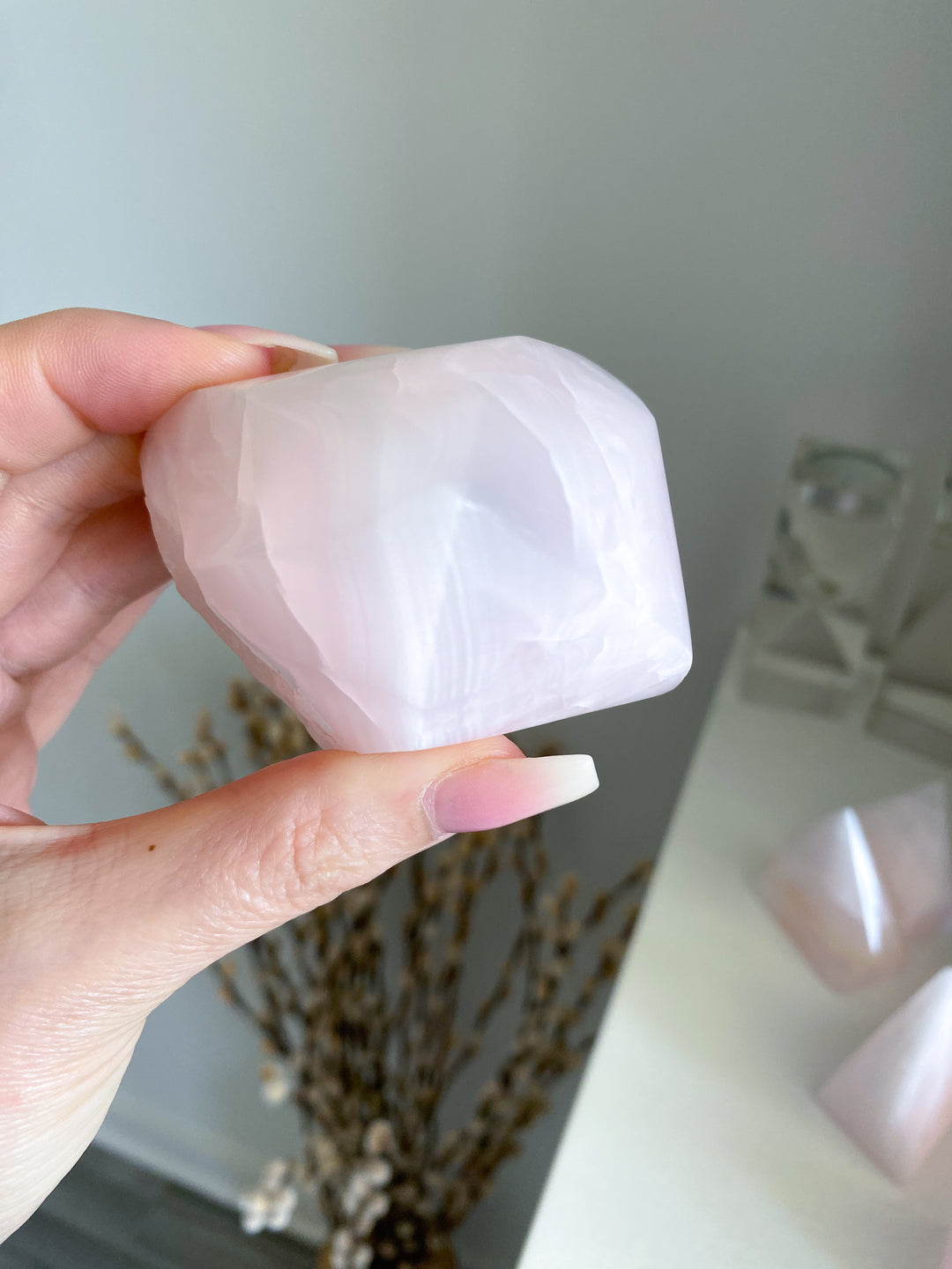 Pink Calcite Top Polish Point #1