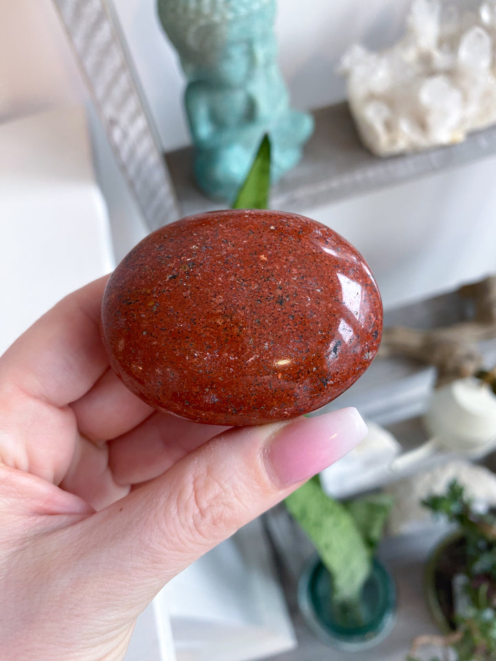 Speckled Red Jasper Palm Stone [LIMITED STOCK]