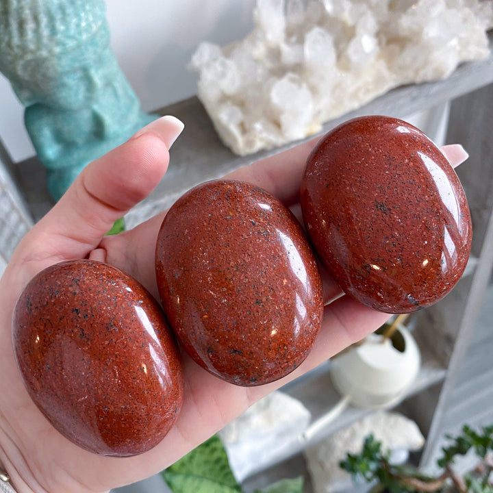 Speckled Red Jasper Palm Stone [LIMITED STOCK]