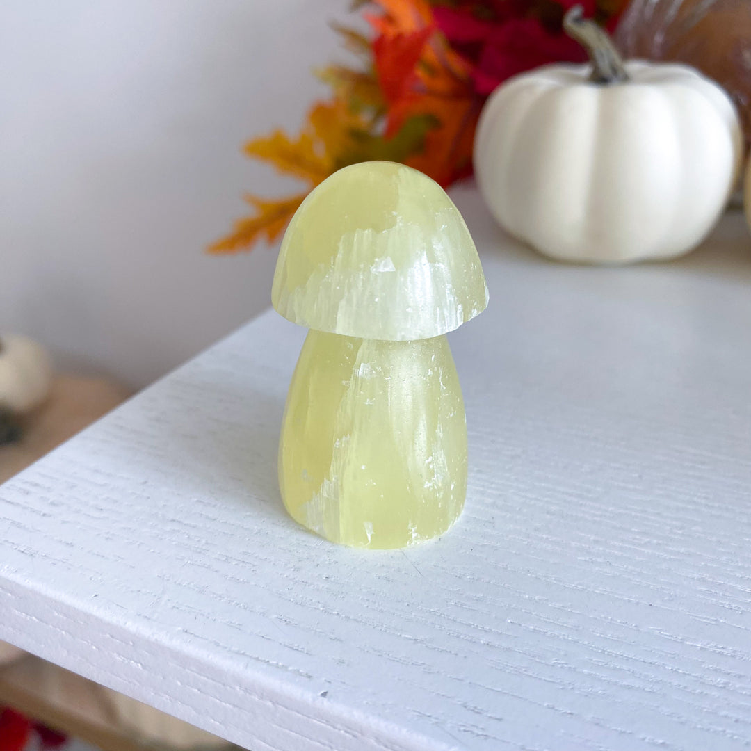 Small Yellow Calcite Mushroom 