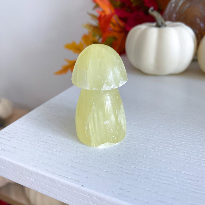 Small Yellow Calcite Mushroom 