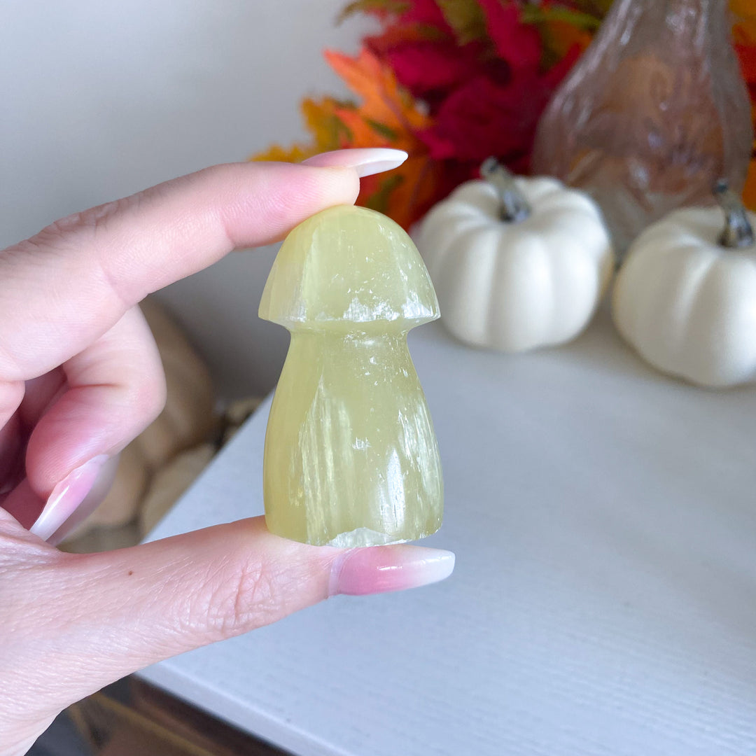 Small Yellow Calcite Mushroom 