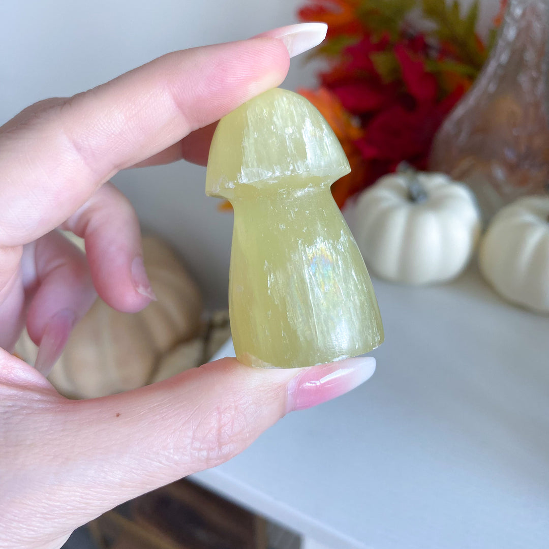 Small Yellow Calcite Mushroom 