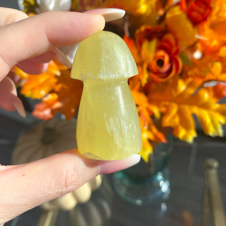 Small Yellow Calcite Mushroom 