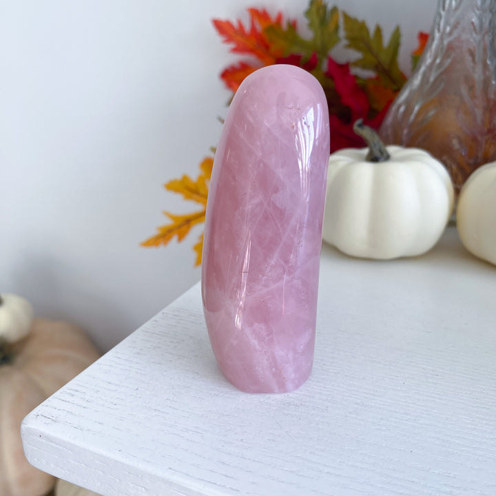 Skinny Rose Quartz Freeform with Inclusions 