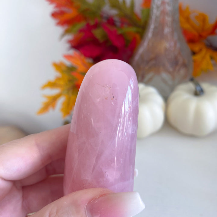 Skinny Rose Quartz Freeform with Inclusions 