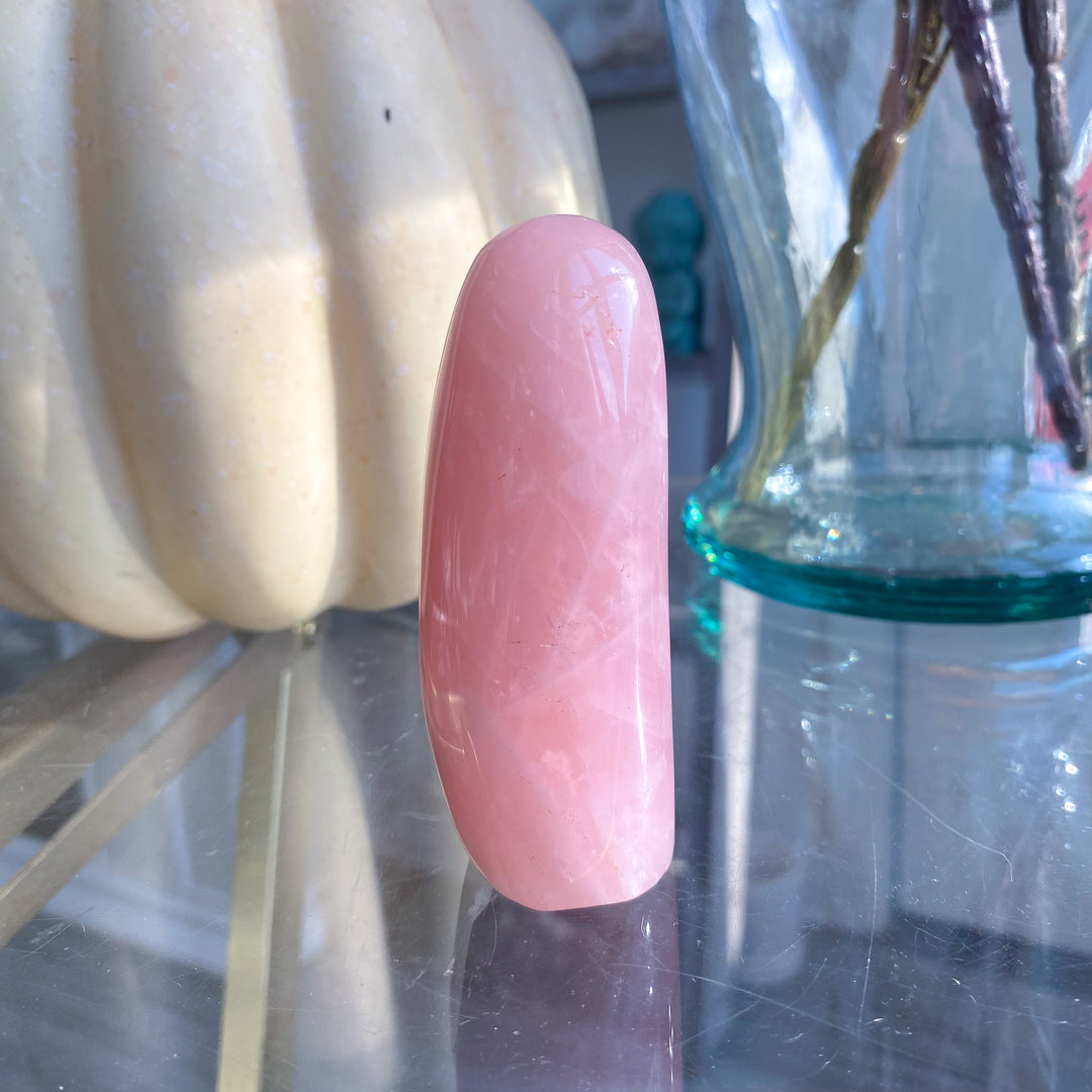 Skinny Rose Quartz Freeform with Inclusions 