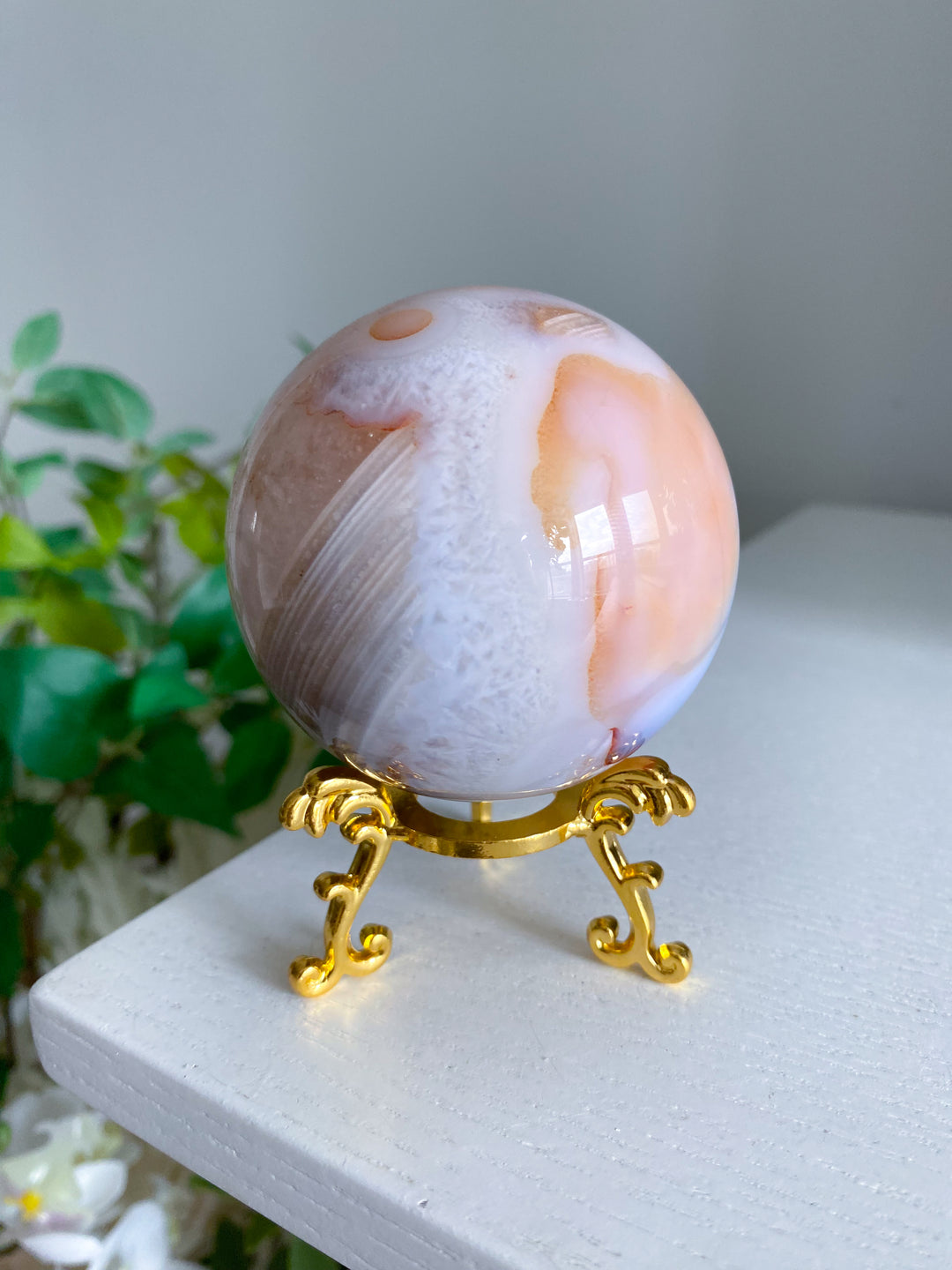Pink Carnelian Sphere 