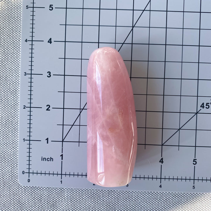 Skinny Rose Quartz Freeform with Inclusions 