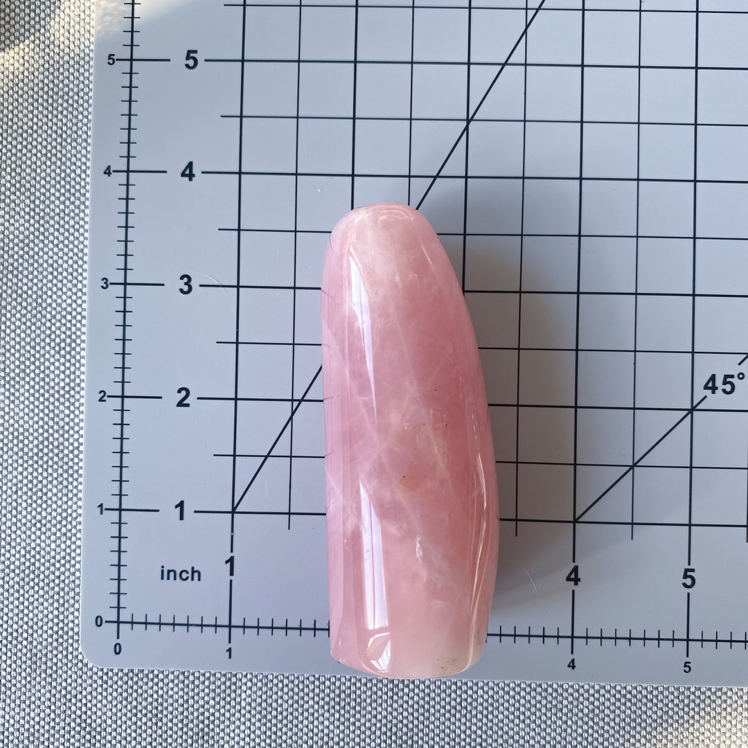 Skinny Rose Quartz Freeform with Inclusions 