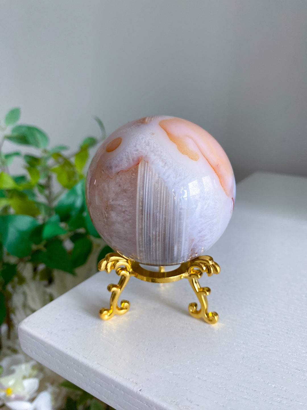 Pink Carnelian Sphere 