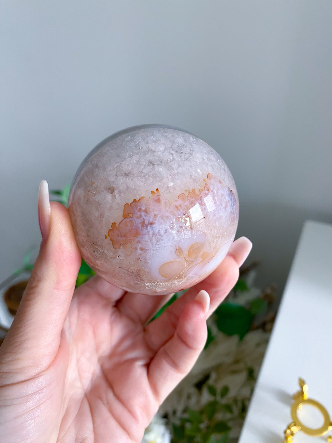 Pink Carnelian Sphere 