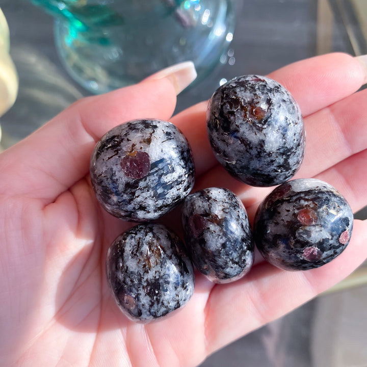 Red Spinel in Matrix Tumble