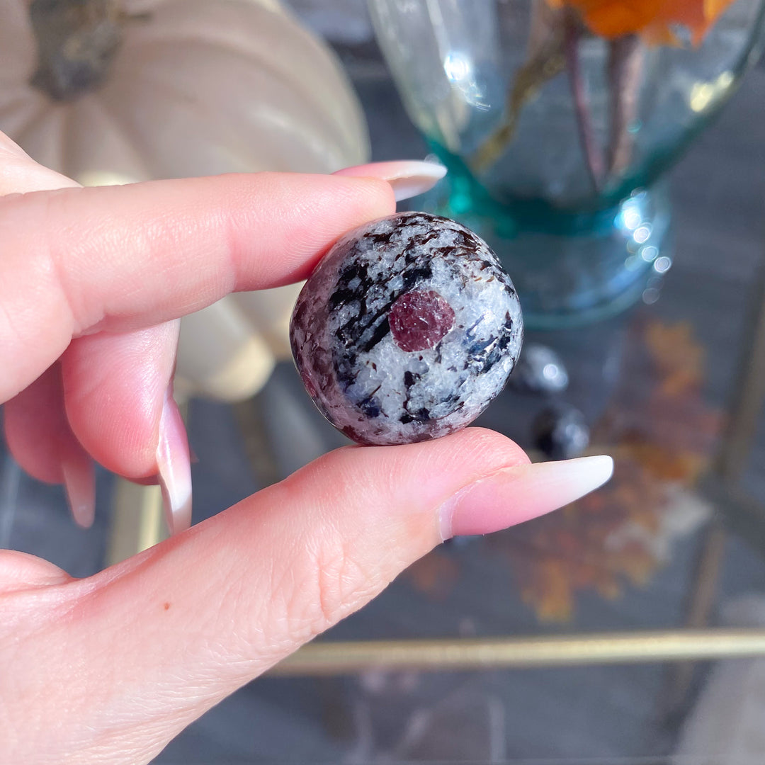 Red Spinel in Matrix Tumble